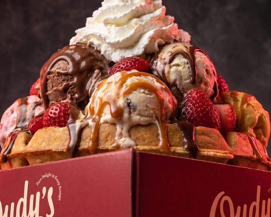 Caramel waffle at Oudy's, Alexandria