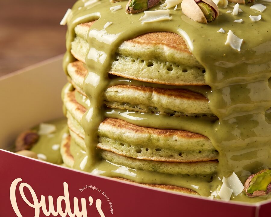 Matcha pancakes at Oudy's, Alexandria