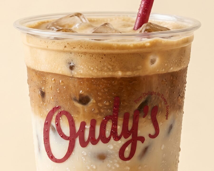 Iced latte at Oudy's, Alexandria