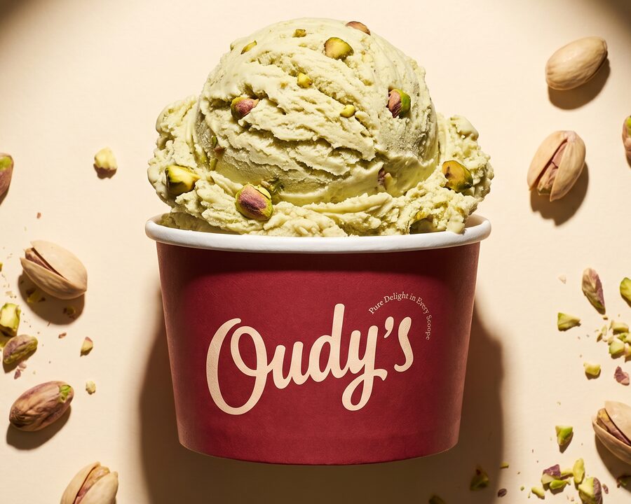 Pistachio scoop ice cream at Oudy's, Alexandria