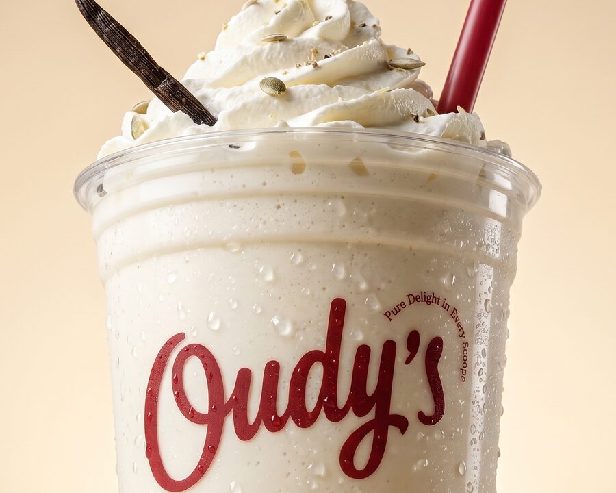 Vanilla berry milkshake at Oudy's, Alexandria