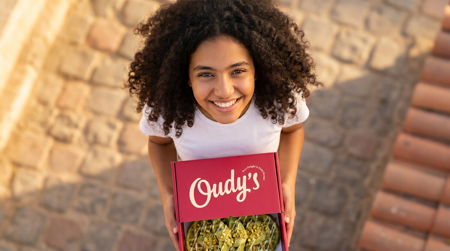 Handcrafted ice cream and desserts at Oudy's, Alexandria